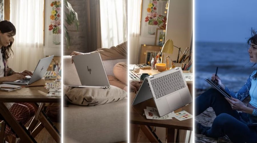 HP OmniBook X Flip modes of transition